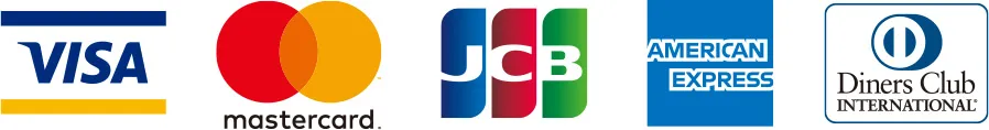 VISA Mastercard JCB AMERICANEXPRESS DinersClub